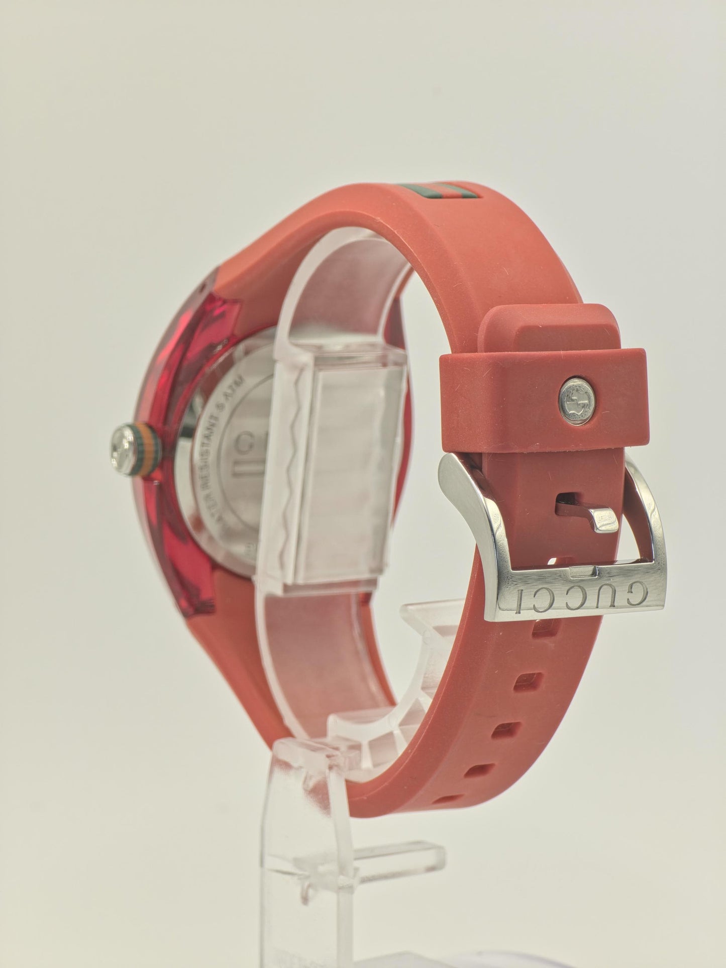 Gucci Sync 137.3 Women's Red Silicone Strap Swiss Quartz Watch 5ATM | - 72