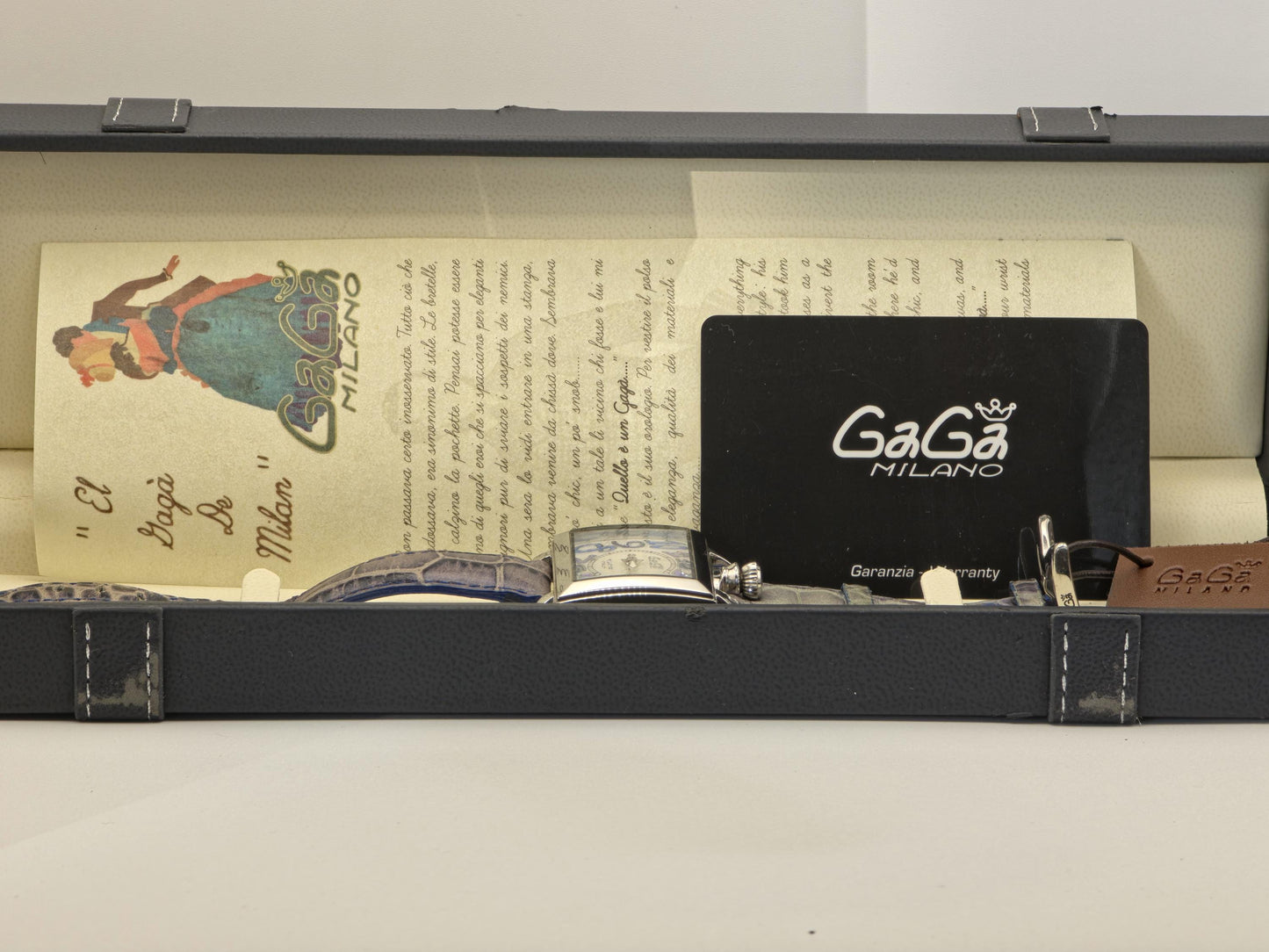 Gaga Milano Napoleone Brevettato Swiss Quartz Watch Box & Warranty Card Unisex | - 76