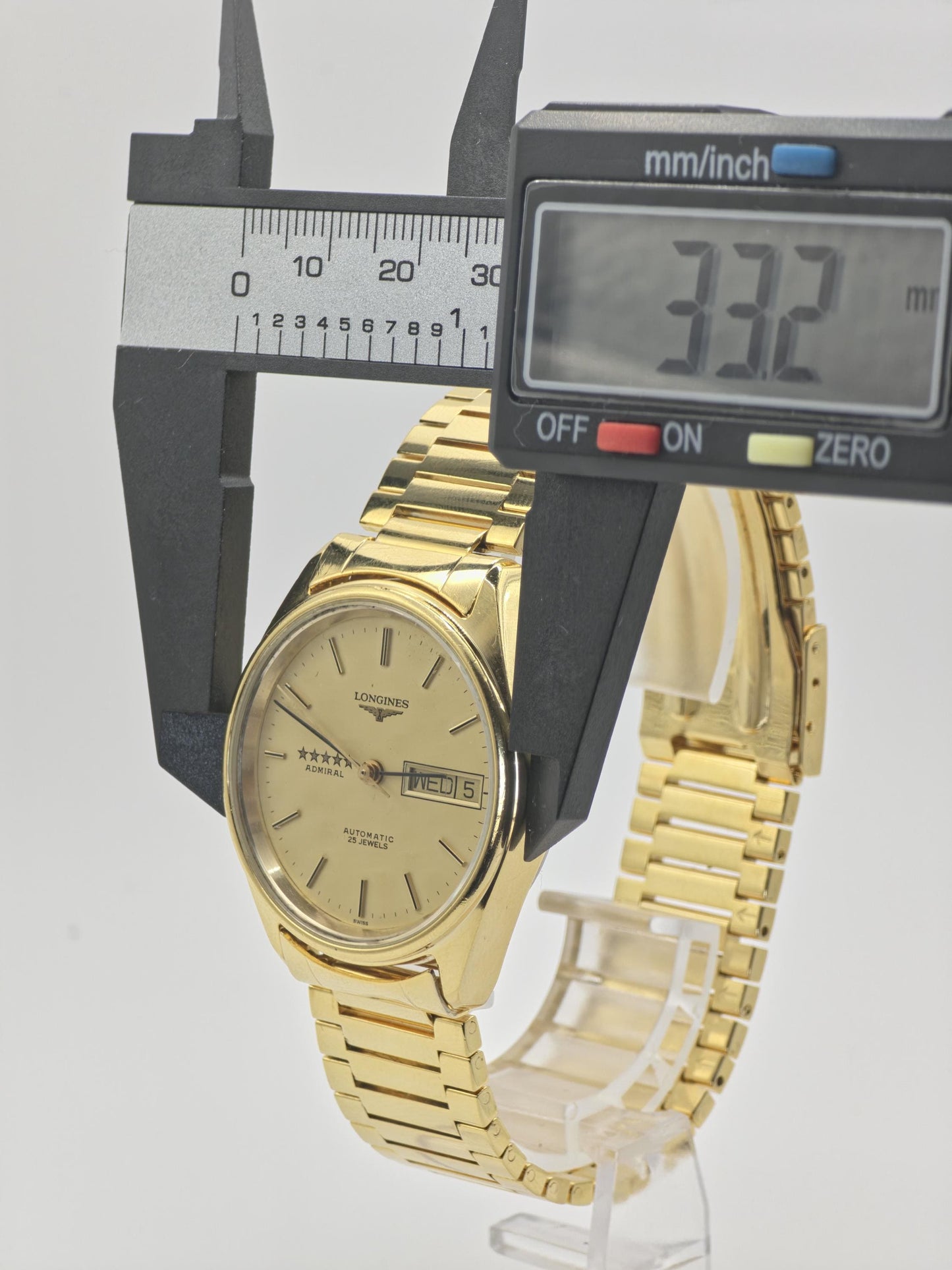 Longines Admiral Automatic 25 Jewels Gold Tone Watch Box Only Men | - 77