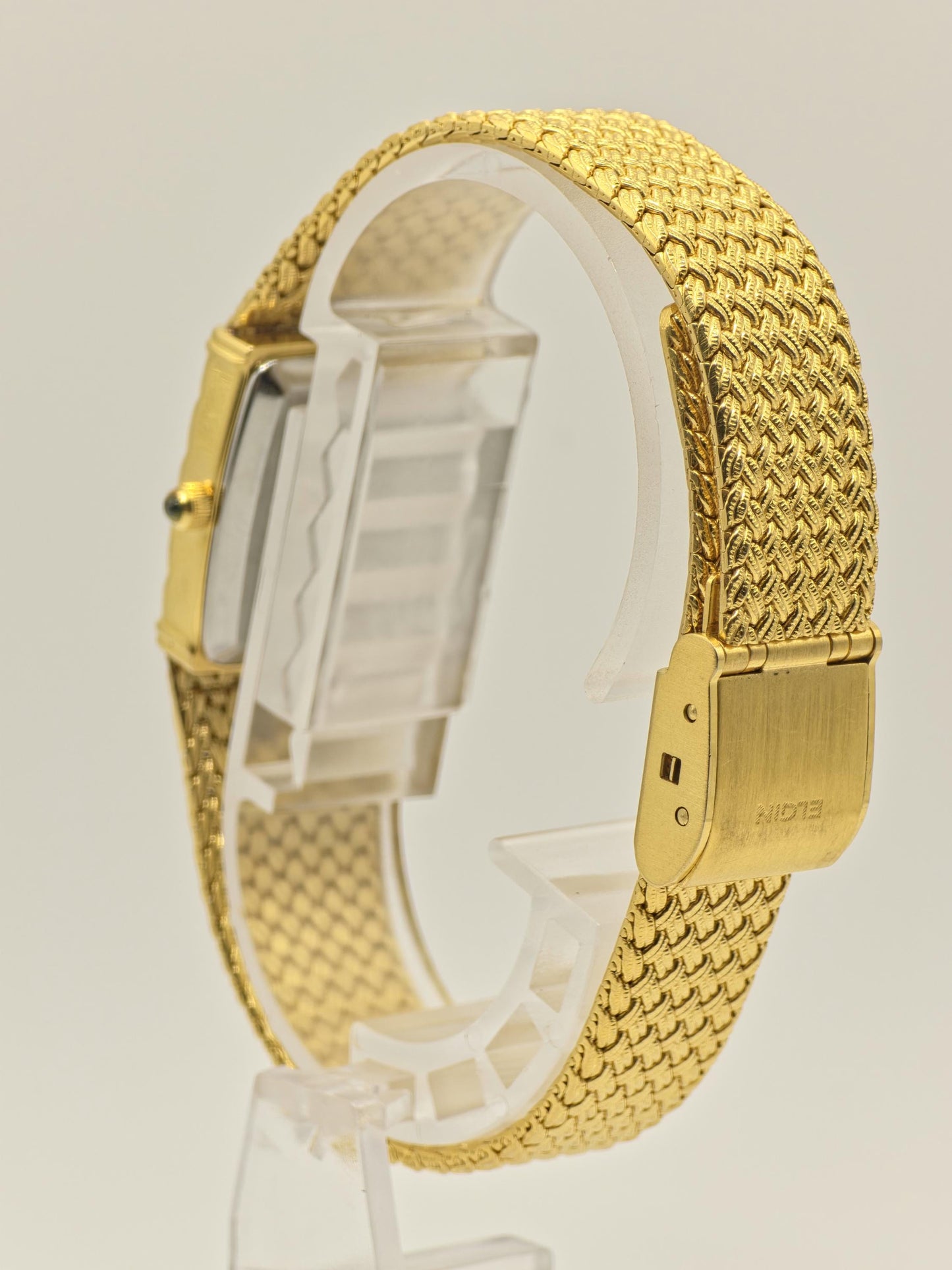 Elgin Gold-Tone Quartz Wristwatch Stainless Steel Mesh Bracelet Women Vintage | - 84