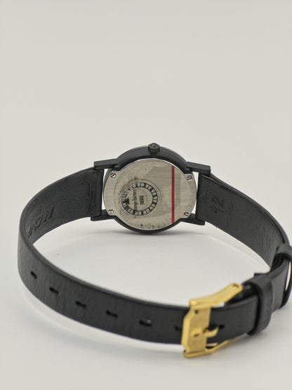 Movado Museum Quartz Black Dial Leather Strap Swiss Made Women Vintage | - 86