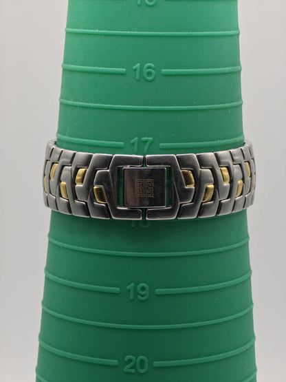 Givenchy Paris Verrazano Swiss Quartz Date Two Tone Stainless Steel Unisex Vintage | - 87