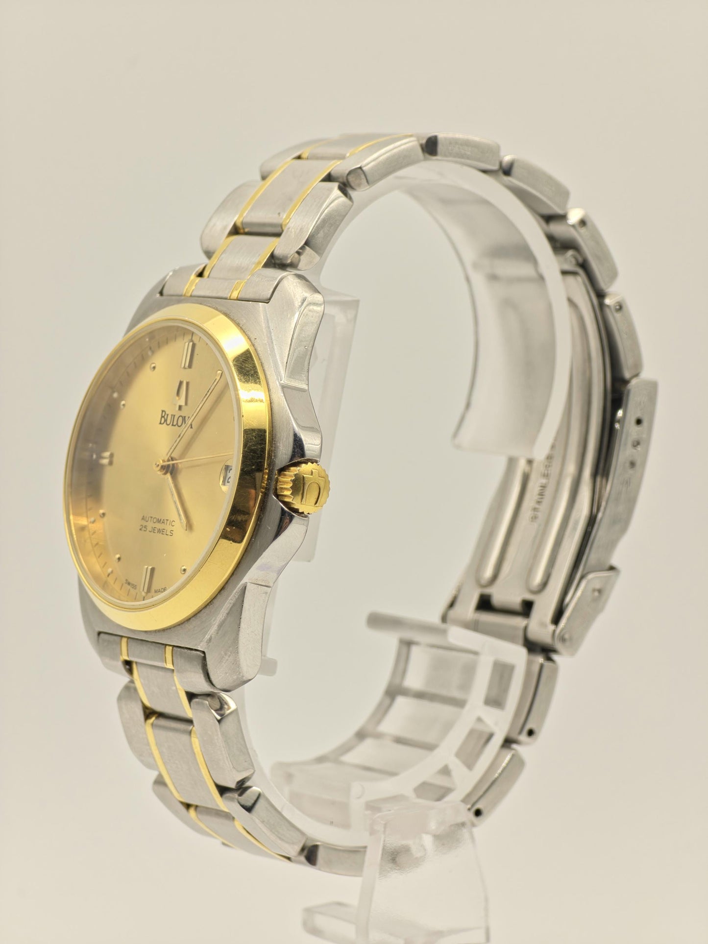 Bulova Automatic 25 Jewels Two-Tone Stainless Steel Men’s Watch Ref. 543000 Swiss Made | - 88