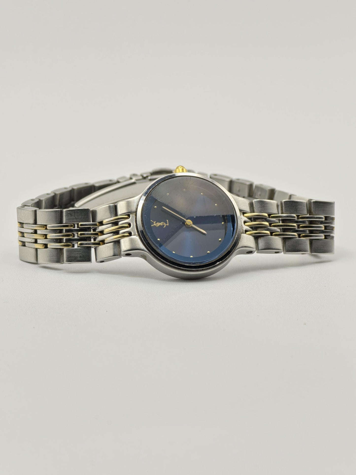 YSL Yves Saint Laurent Quartz Women’s Watch Black Dial Two-Tone Bracelet Ref. 7N0050 | - 89