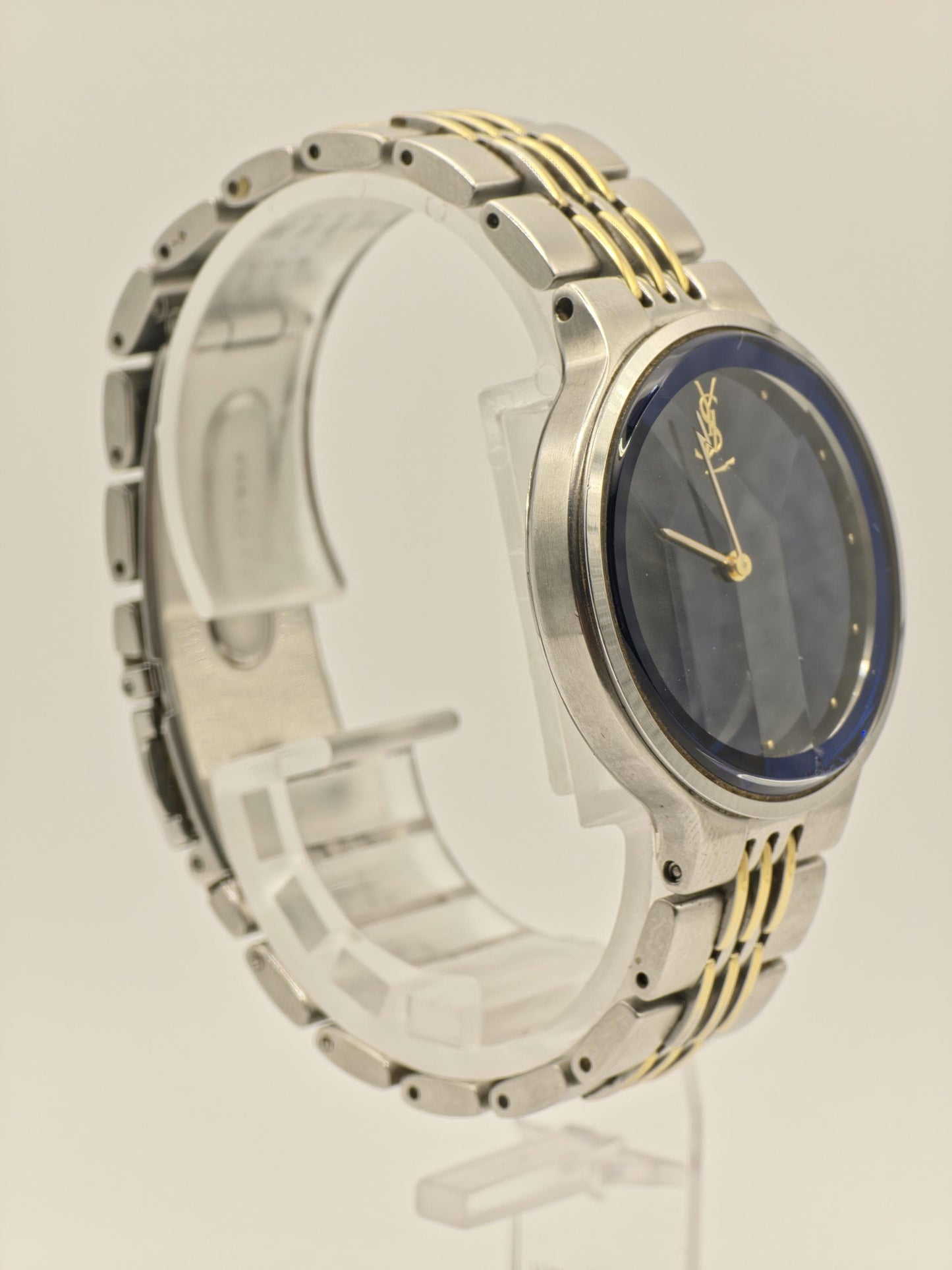 YSL Yves Saint Laurent Quartz Men’s Watch Blue Dial Two Tone Bracelet Ref. 960311 | - 91