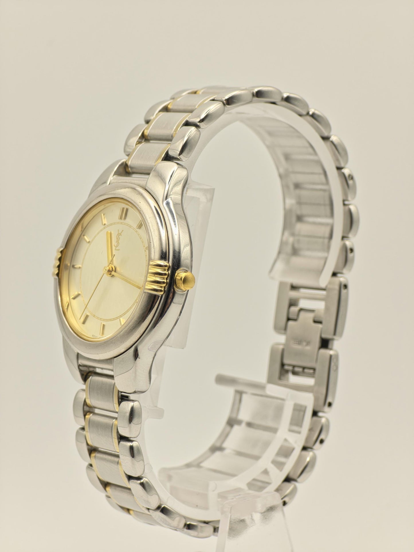 YSL Quartz Unisex Watch Silver Dial Two-Tone Bracelet Ref. 650113 | - 93