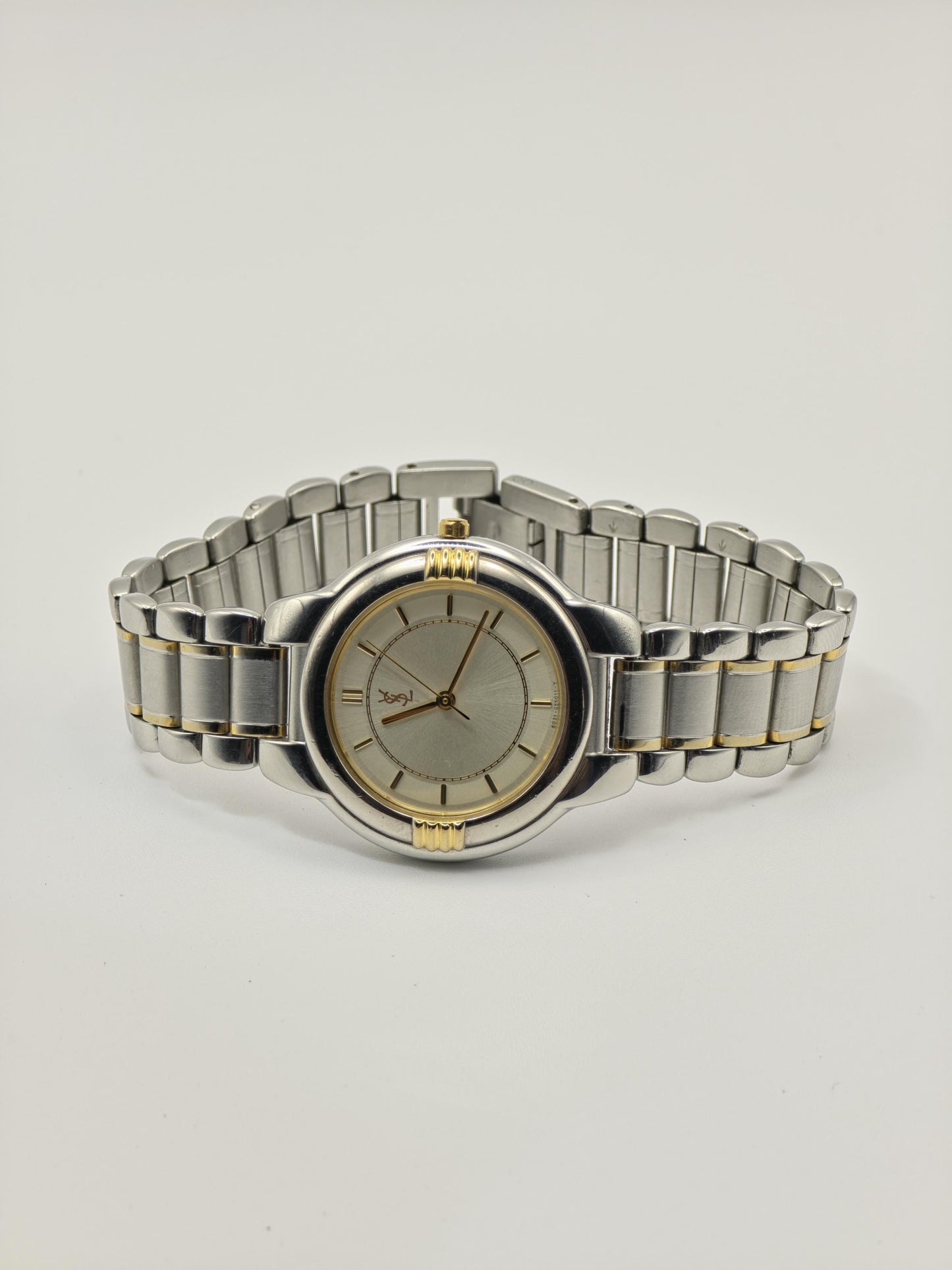 YSL Quartz Unisex Watch Silver Dial Two-Tone Bracelet Ref. 650113 | - 93