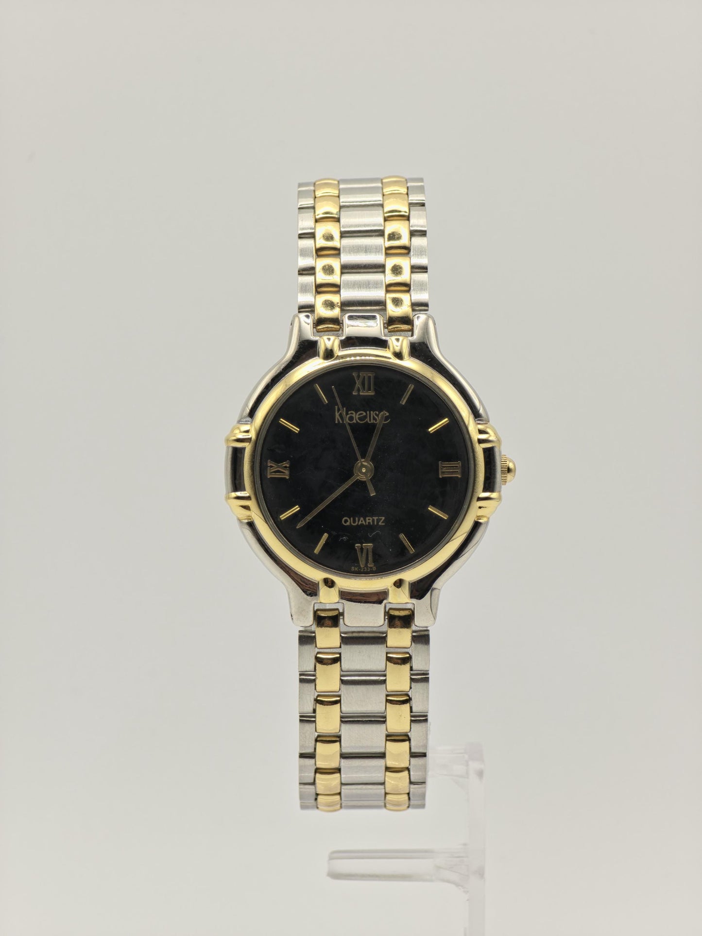 Klaeuse Men’s Quartz Watch Two-Tone Stainless Steel Bracelet Black Dial Ref. SK-233-D | - 95