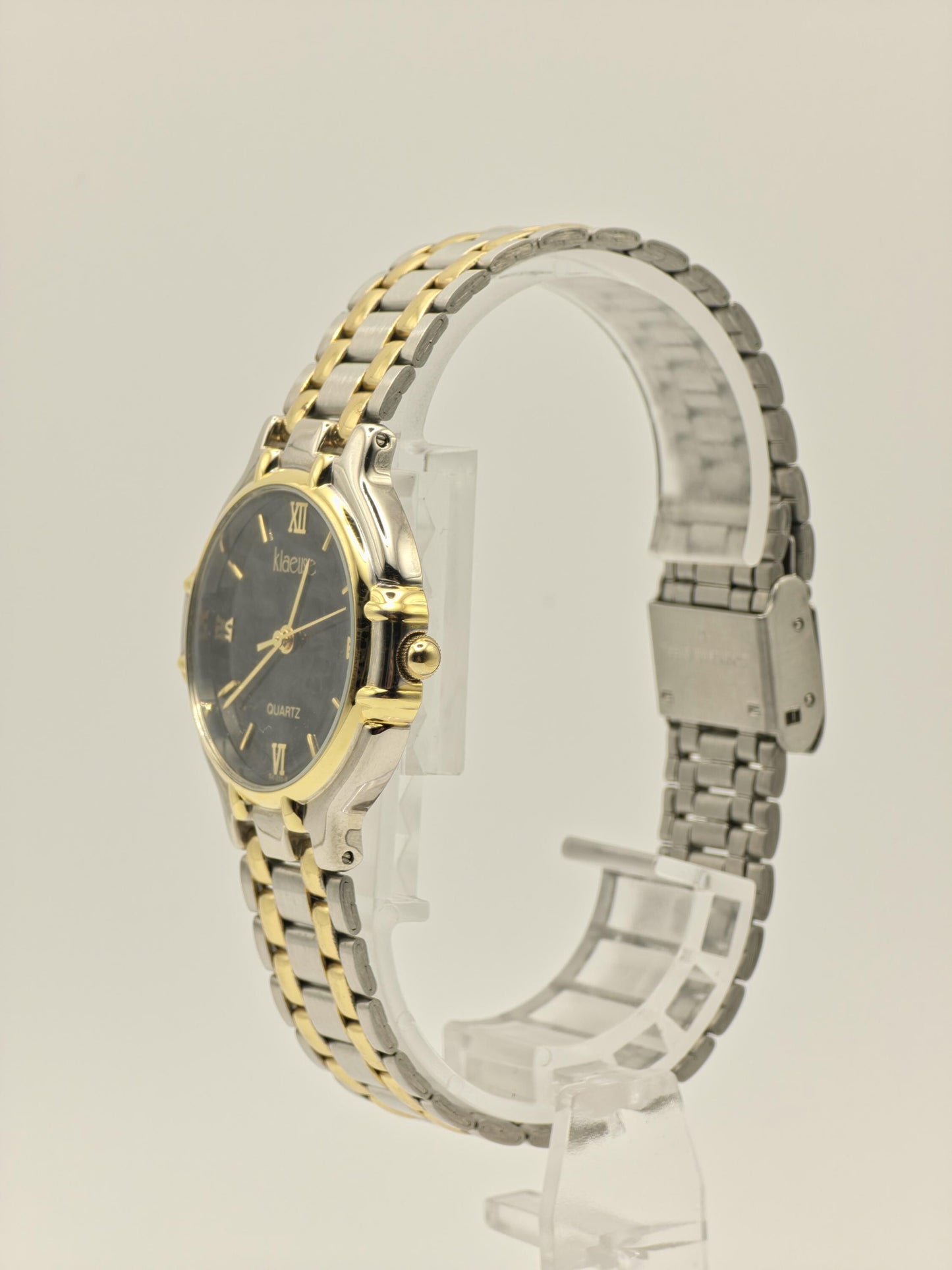 Klaeuse Men’s Quartz Watch Two-Tone Stainless Steel Bracelet Black Dial Ref. SK-233-D | - 95