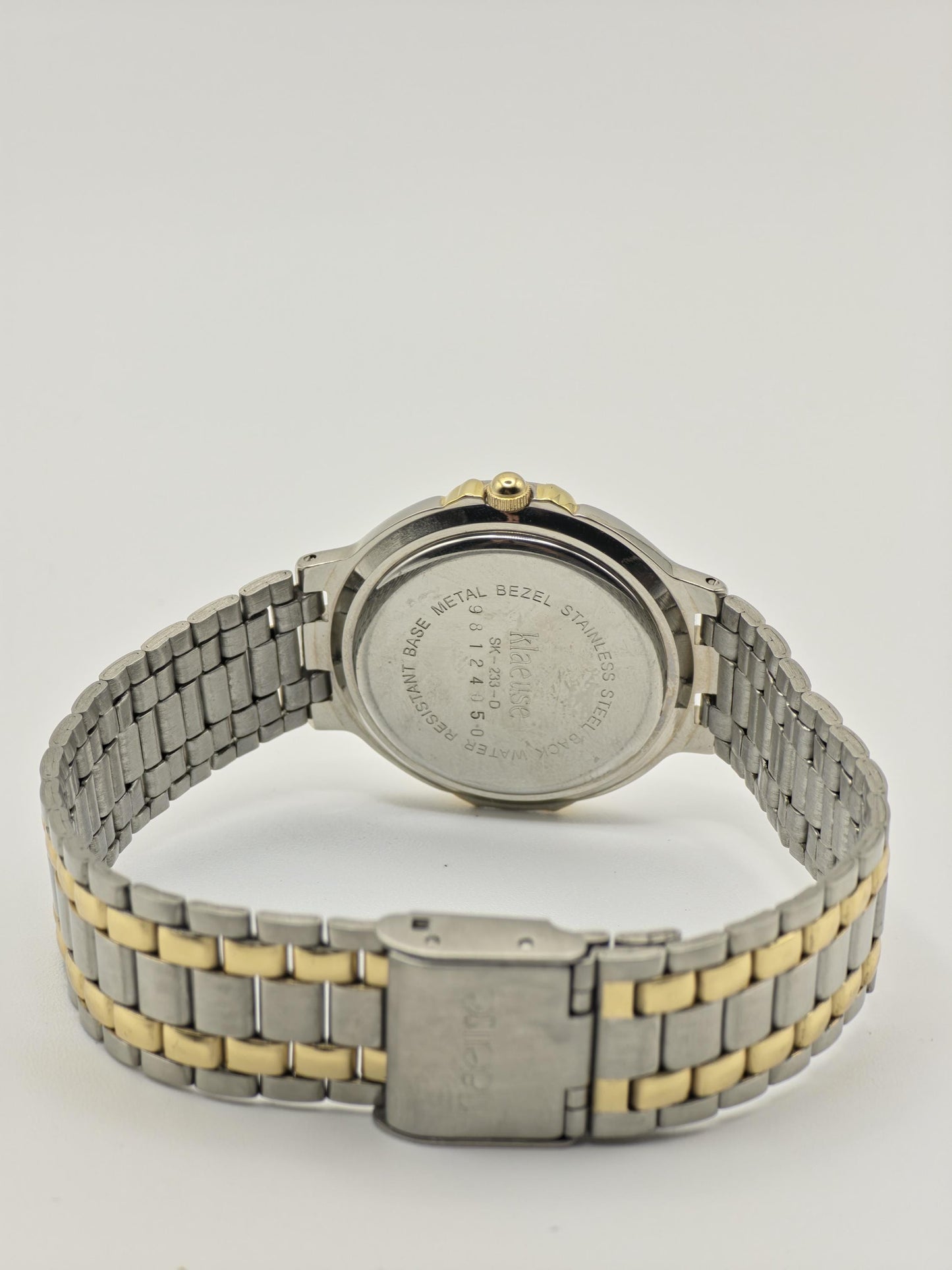 Klaeuse Men’s Quartz Watch Two-Tone Stainless Steel Bracelet Black Dial Ref. SK-233-D | - 95