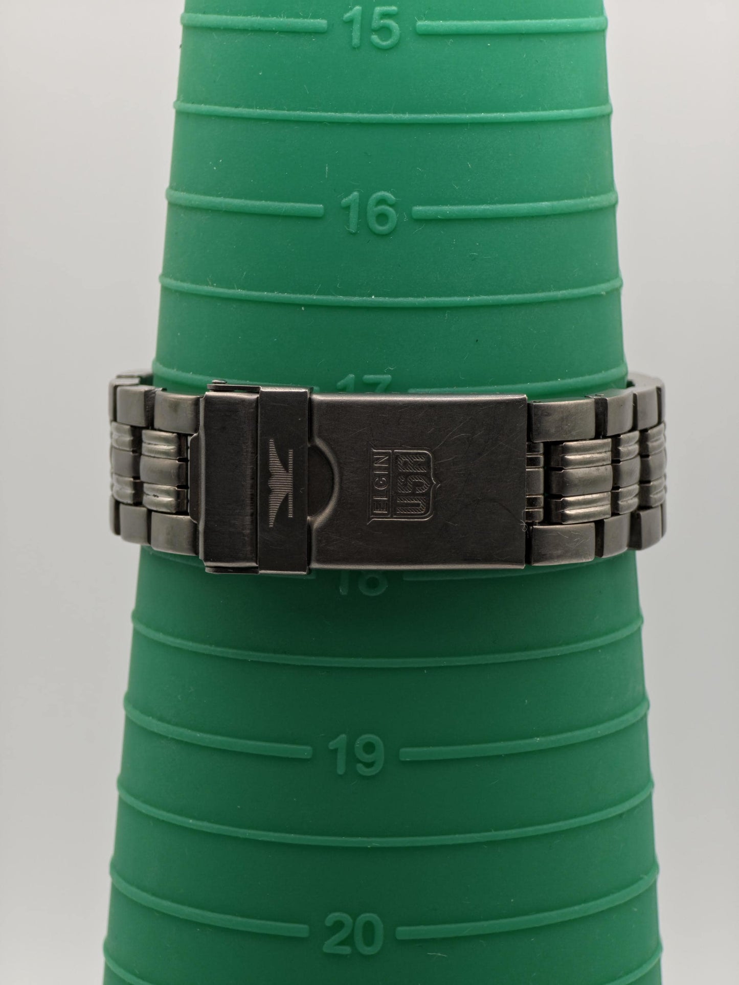 Elgin Titanium Solar Drive Watch | Model FK 1066 C | Mother of Pearl Dial | Unisex | Diamonds | - 119