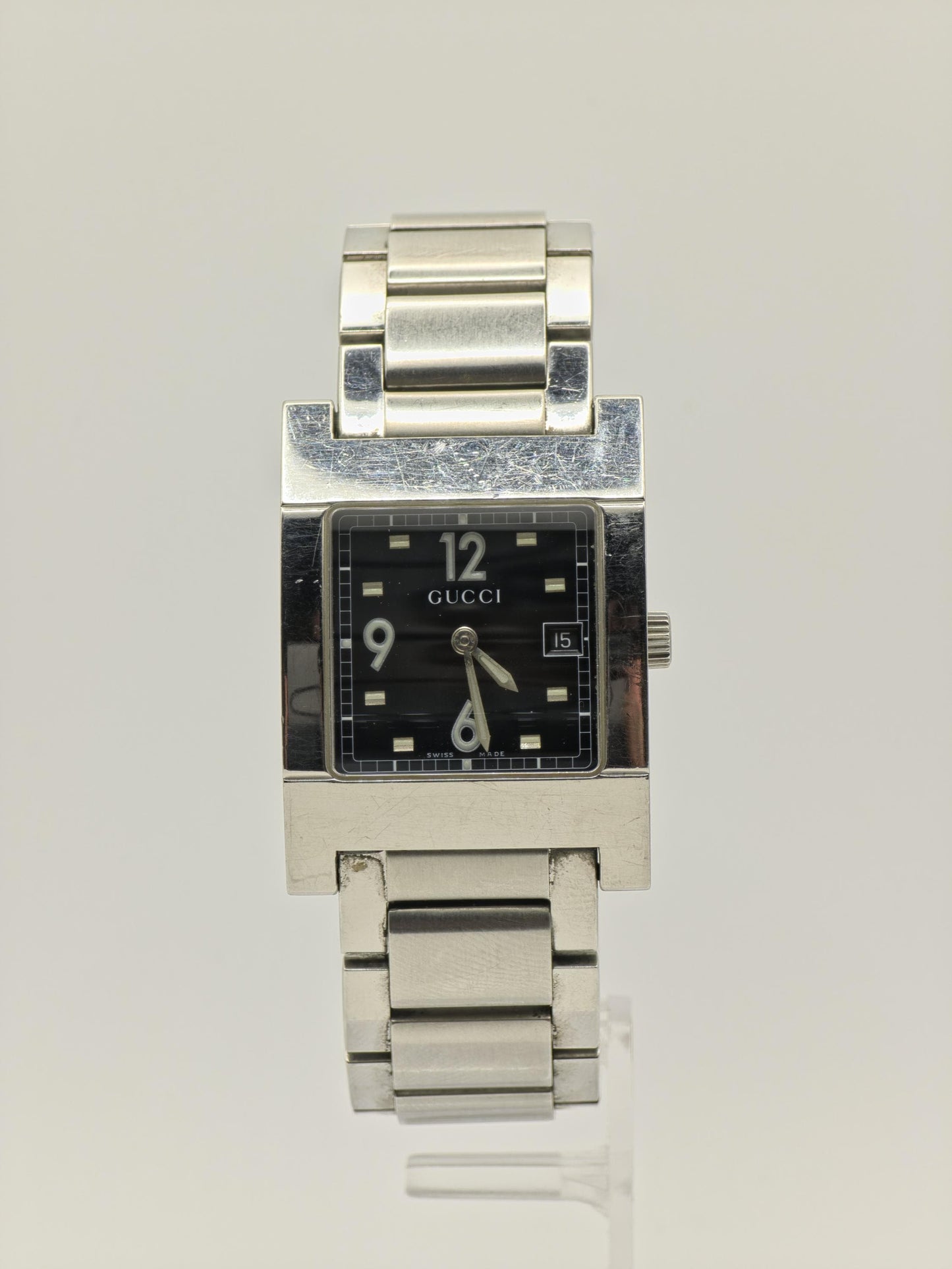 Vintage Gucci Square Watch | Model 7700M | Date | Stainless Steel | women | - 121