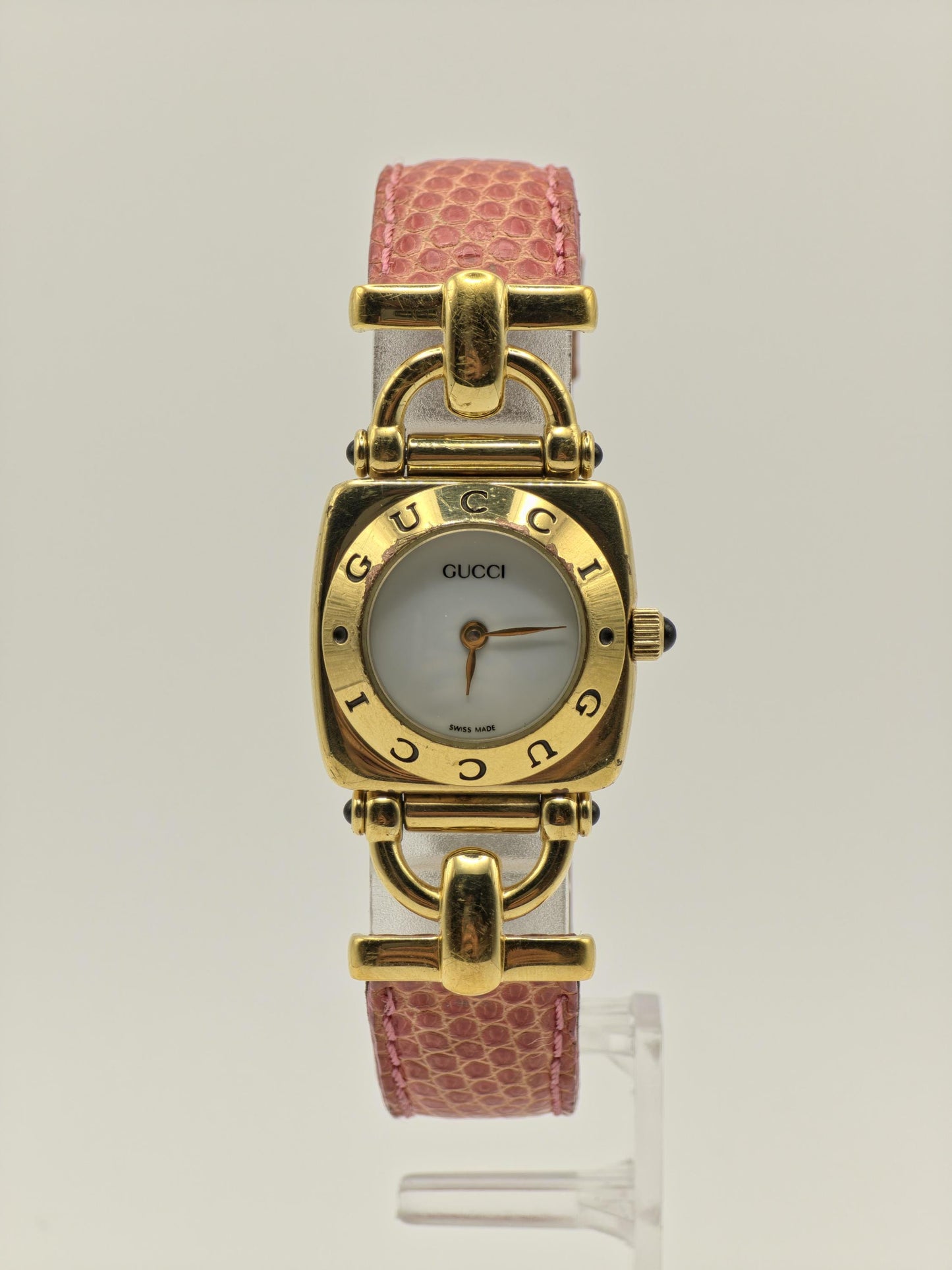 Gucci Gold Tone Watch | Model 6300L | Leather Strap | Swiss Made | Women | - 122