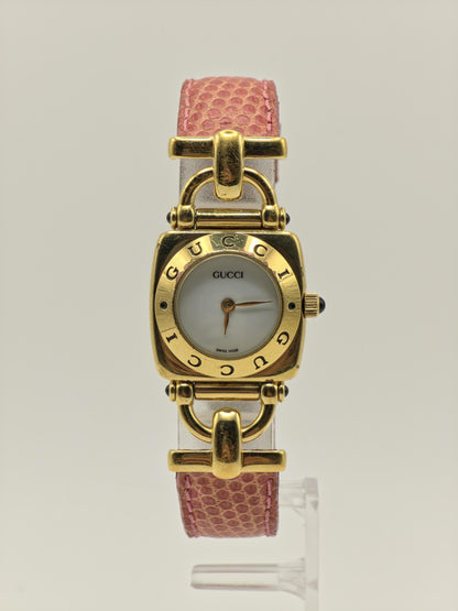 Gucci Gold Tone Watch | Model 6300L | Leather Strap | Swiss Made | Women | - 122