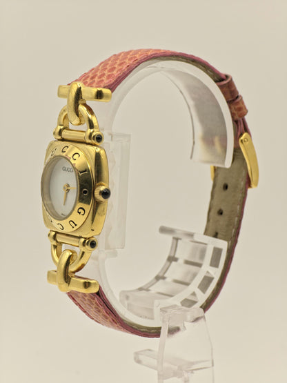 Gucci Gold Tone Watch | Model 6300L | Leather Strap | Swiss Made | Women | - 122