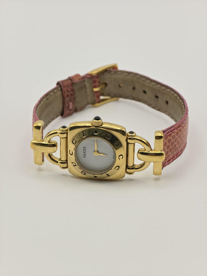Gucci Gold Tone Watch | Model 6300L | Leather Strap | Swiss Made | Women | - 122