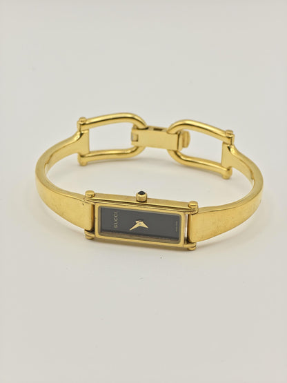 Gucci Gold Tone Watch | Model 1500L | Bangle Bracelet | Swiss Made | Women | - 123