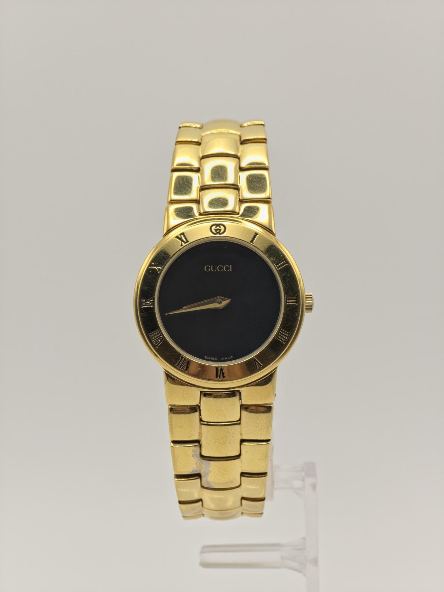 Gucci Gold Tone Watch | Model 3300.2.L | Black Dial | Swiss Made | Box & Warranty | Women | - 124