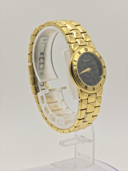 Gucci Gold Tone Watch | Model 3300.2.L | Black Dial | Swiss Made | Box & Warranty | Women | - 124