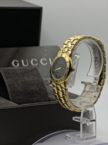 Gucci Gold Tone Watch | Model 3300.2.L | Black Dial | Swiss Made | Box & Warranty | Women | - 124