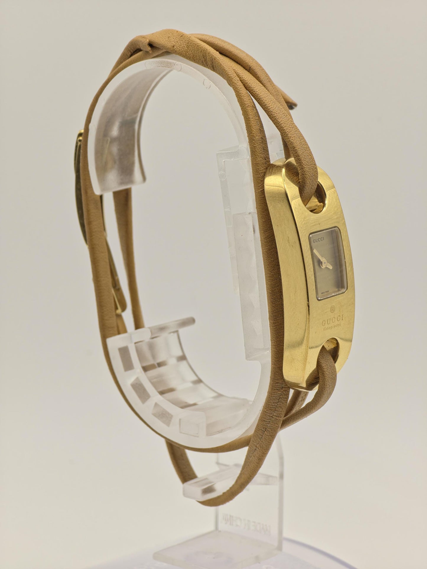 Gucci Women’s Wrap Bracelet Watch | Model 6100L | Gold Dial | Swiss Made | Adjustable Bracelet | Box Included | - 126