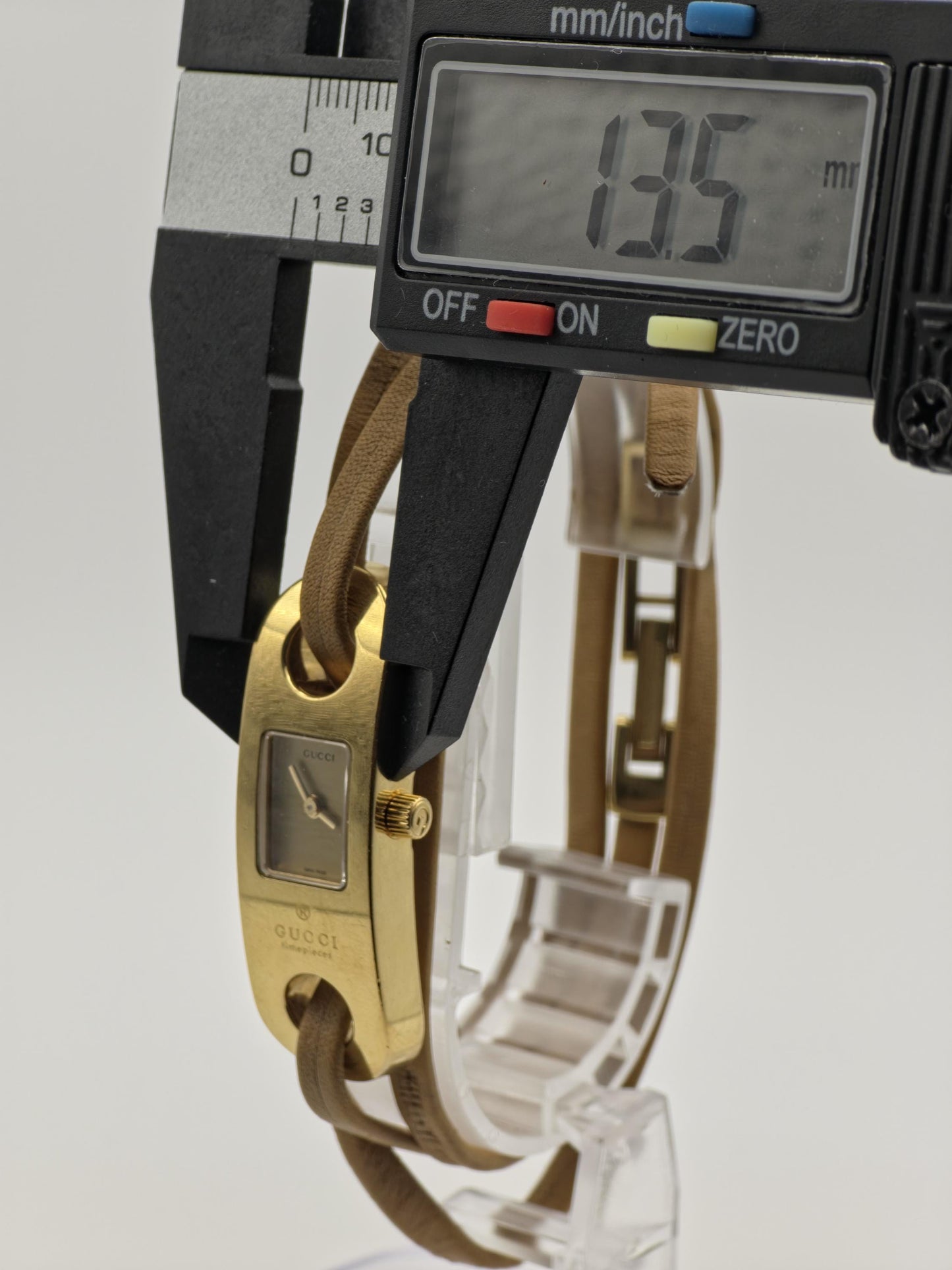 Gucci Women’s Wrap Bracelet Watch | Model 6100L | Gold Dial | Swiss Made | Adjustable Bracelet | Box Included | - 126