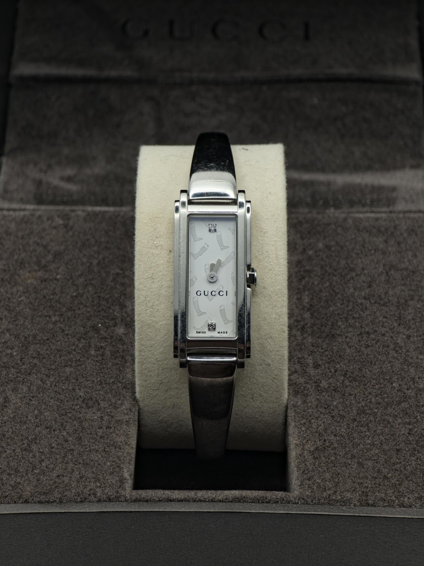 Gucci Women’s Rectangular Watch | Model 109 | Swiss Made | Stainless Steel Bracelet | Box Included | - 129