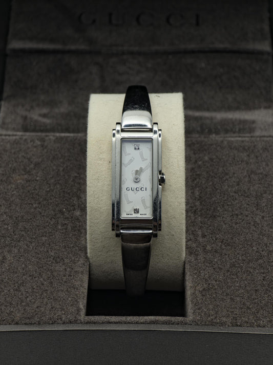 Gucci Women’s Rectangular Watch | Model 109 | Swiss Made | Stainless Steel Bracelet | Box Included | - 129
