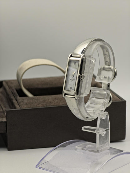 Gucci Women’s Rectangular Watch | Model 109 | Swiss Made | Stainless Steel Bracelet | Box Included | - 129