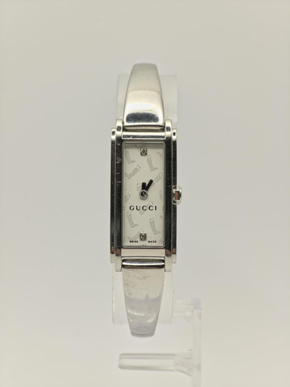 Gucci Women’s Rectangular Watch | Model 109 | Swiss Made | Stainless Steel Bracelet | Box Included | - 129
