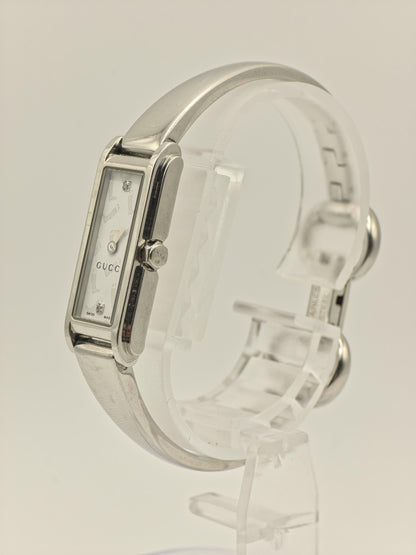 Gucci Women’s Rectangular Watch | Model 109 | Swiss Made | Stainless Steel Bracelet | Box Included | - 129