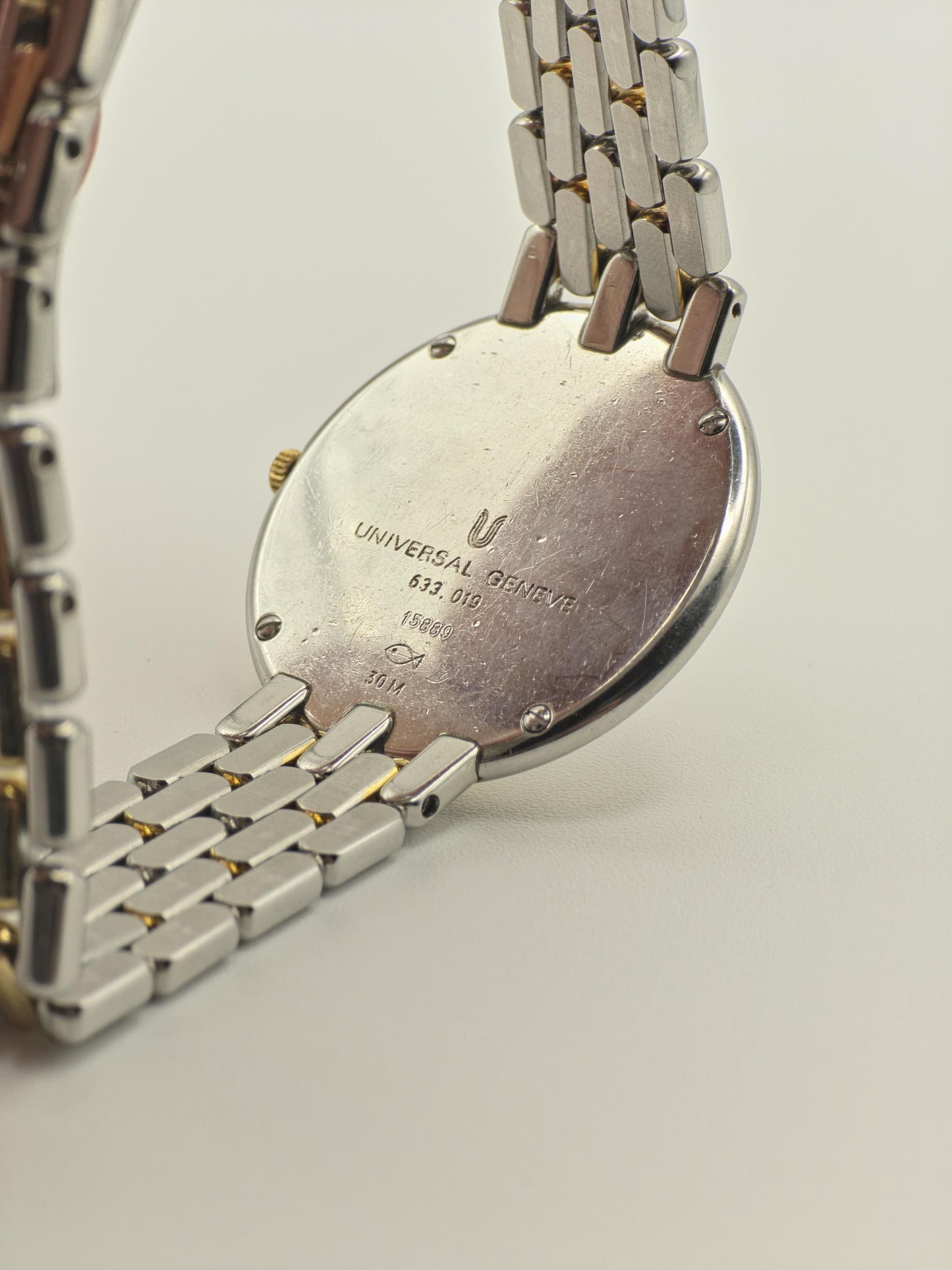 Universal Genève Quartz mens Watch Two-Tone Bracelet Roman Dial Ref. 633.019 | - 98