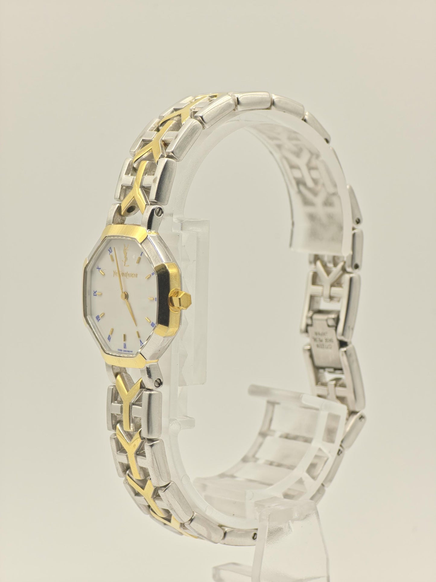 YSL Women’s Quartz Watch Octagonal Case Two-Tone Stainless Steel Bracelet White Dial Ref. 2200-226313YO | - 101