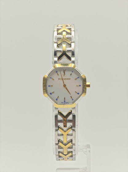 YSL Women’s Quartz Watch Octagonal Case Two-Tone Stainless Steel Bracelet White Dial Ref. 2200-226313YO | - 101