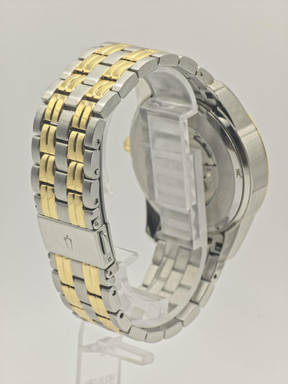 Bulova Men’s Automatic Open Heart Two-Tone Watch 21 Jewels Model 98A168 - 111