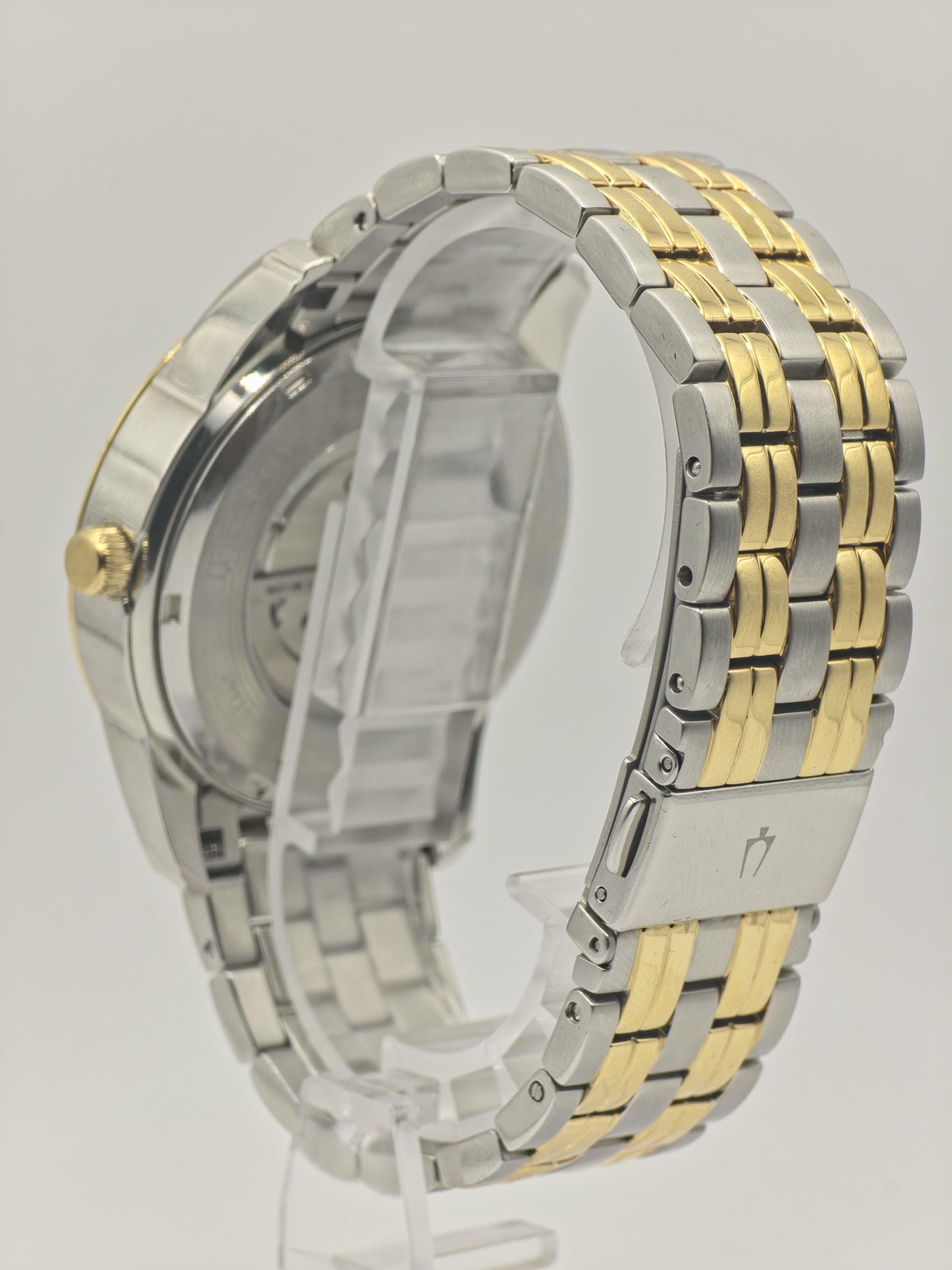 Bulova Men’s Automatic Open Heart Two-Tone Watch 21 Jewels Model 98A168 - 111
