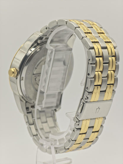Bulova Men’s Automatic Open Heart Two-Tone Watch 21 Jewels Model 98A168 - 111