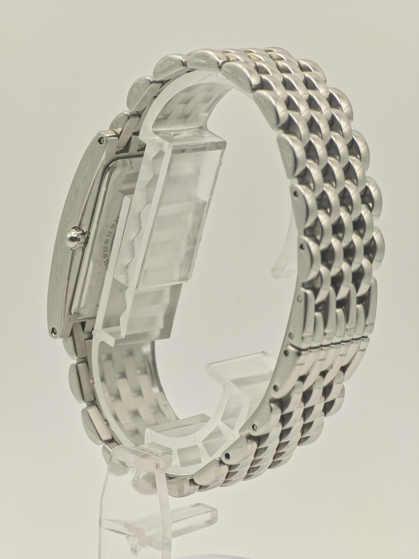 Alfredo Versace Rectangular Black Dial Steel Bracelet Unisex V737S | - 131