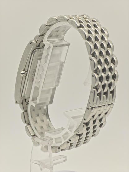 Alfredo Versace Rectangular Black Dial Steel Bracelet Unisex V737S | - 131