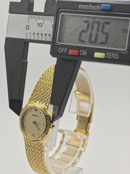 Rado 204.3617.2 Gold Tone Mesh Bracelet Ladies Watch | - 135