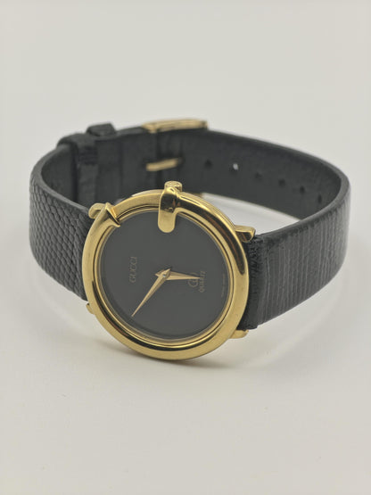 Gucci Gold Tone Black Dial Ladies Quartz Watch | - 137