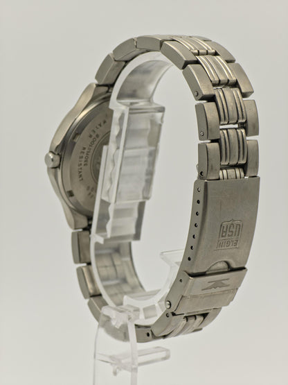 Elgin Titanium Solar Drive Watch | Model FK 1066 C | Mother of Pearl Dial | Unisex | Diamonds | - 119
