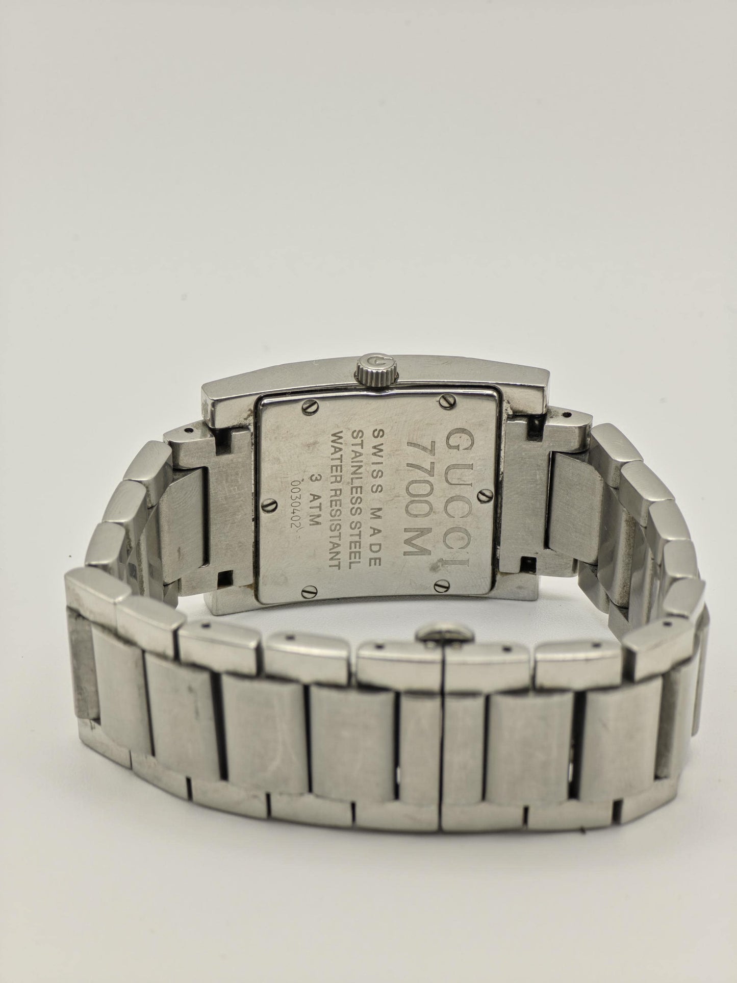 Vintage Gucci Square Watch | Model 7700M | Date | Stainless Steel | women | - 121