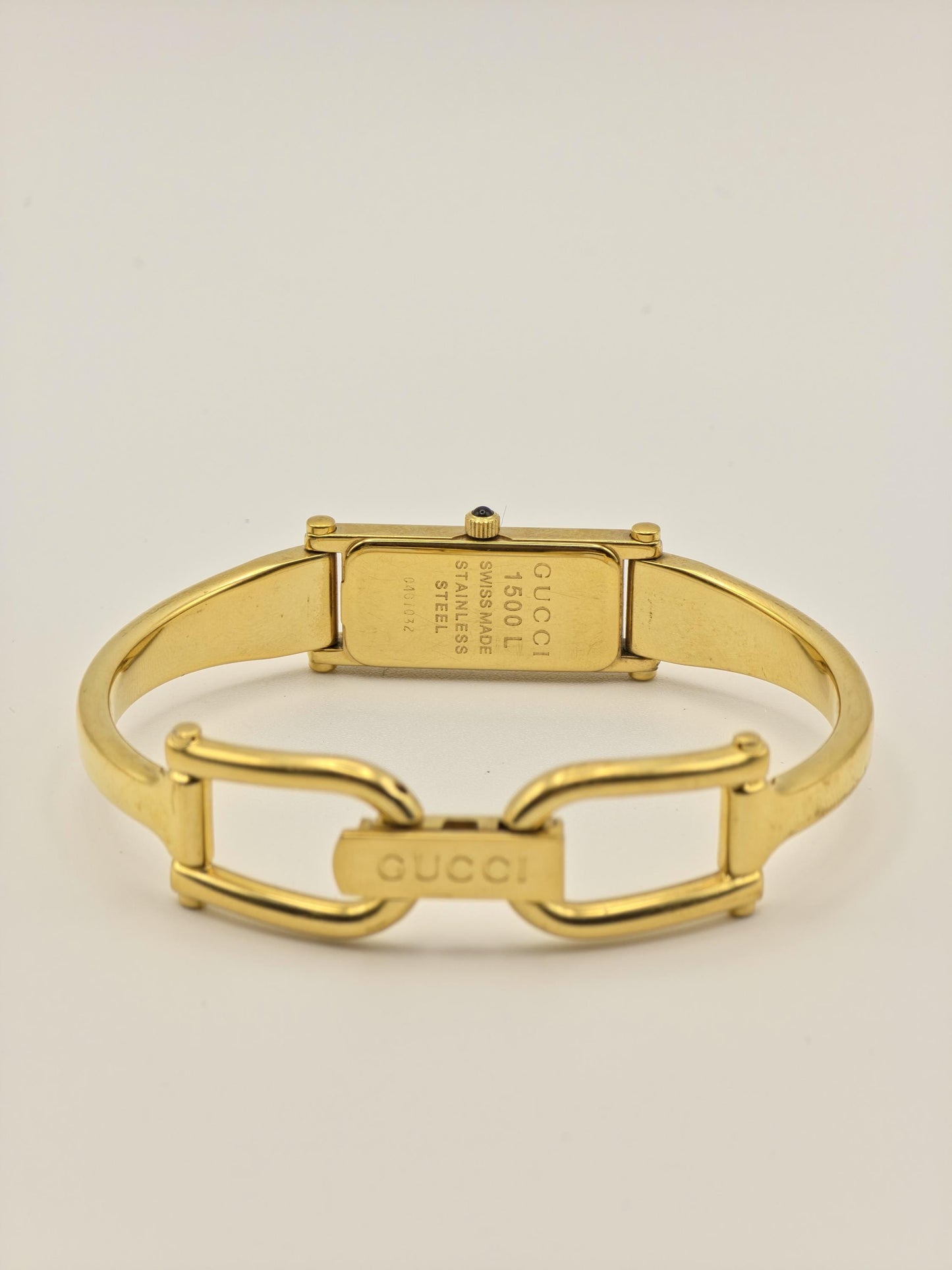 Gucci Gold Tone Watch | Model 1500L | Bangle Bracelet | Swiss Made | Women | - 123