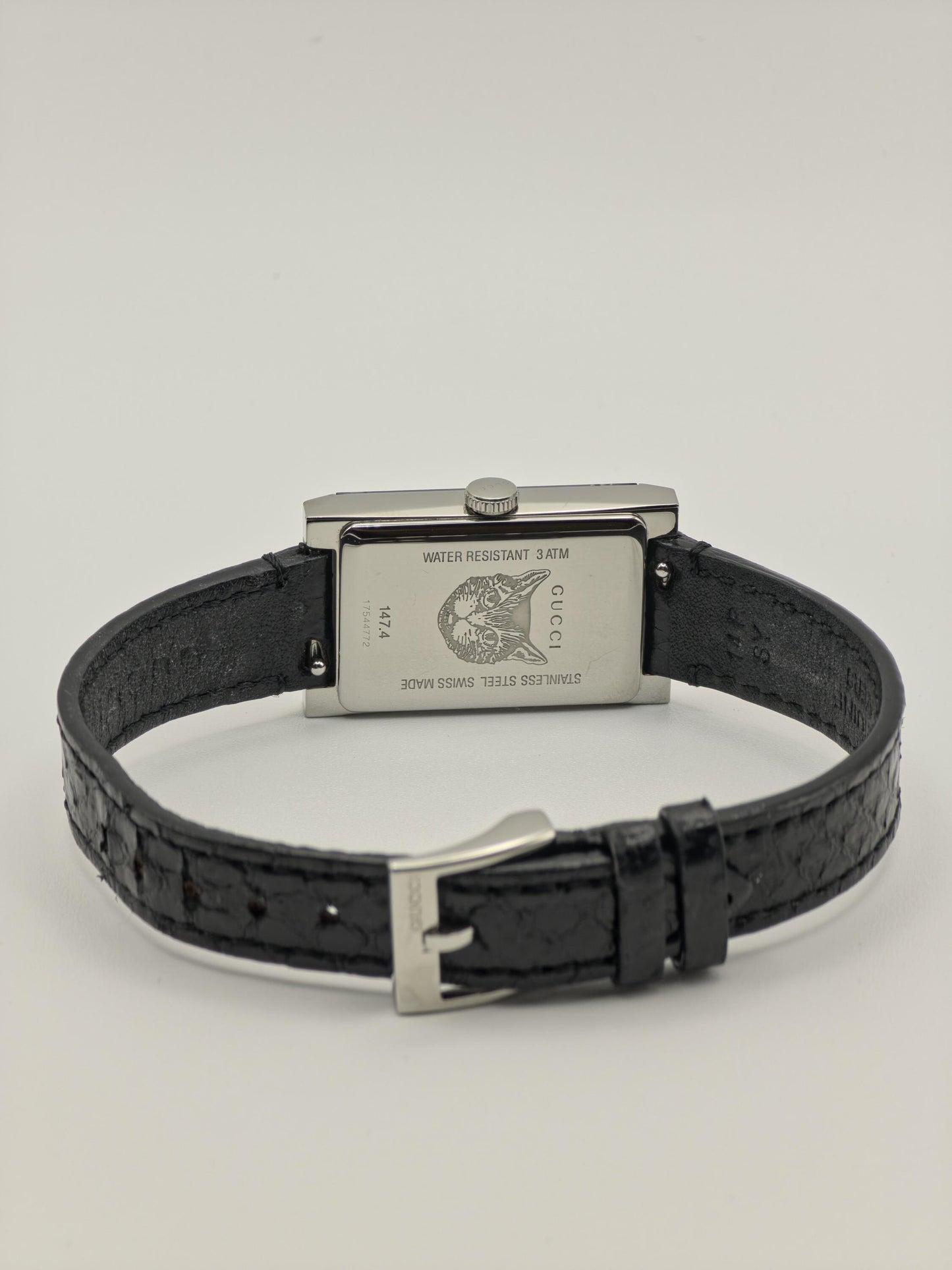 Gucci Rectangular Watch | Model 147.4 | Green-Red Stripe Dial | Swiss Made | Box & International Warranty | Women | - 125