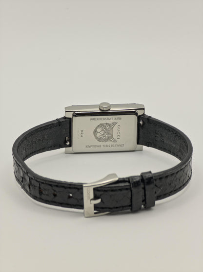 Gucci Rectangular Watch | Model 147.4 | Green-Red Stripe Dial | Swiss Made | Box & International Warranty | Women | - 125