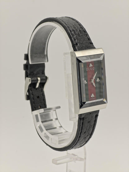Gucci Rectangular Watch | Model 147.4 | Green-Red Stripe Dial | Swiss Made | Box & International Warranty | Women | - 125