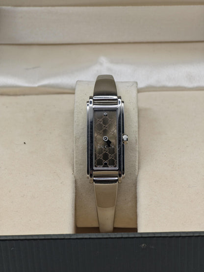 Gucci Women’s Rectangular Watch | Model 109 | GG Monogram Dial | Swiss Made | Box Included | - 127