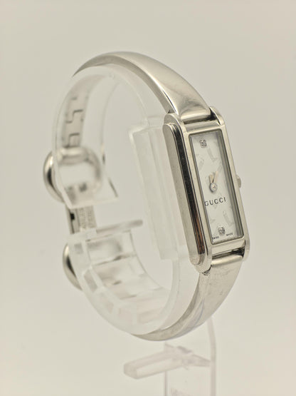 Gucci Women’s Rectangular Watch | Model 109 | Swiss Made | Stainless Steel Bracelet | Box Included | - 129