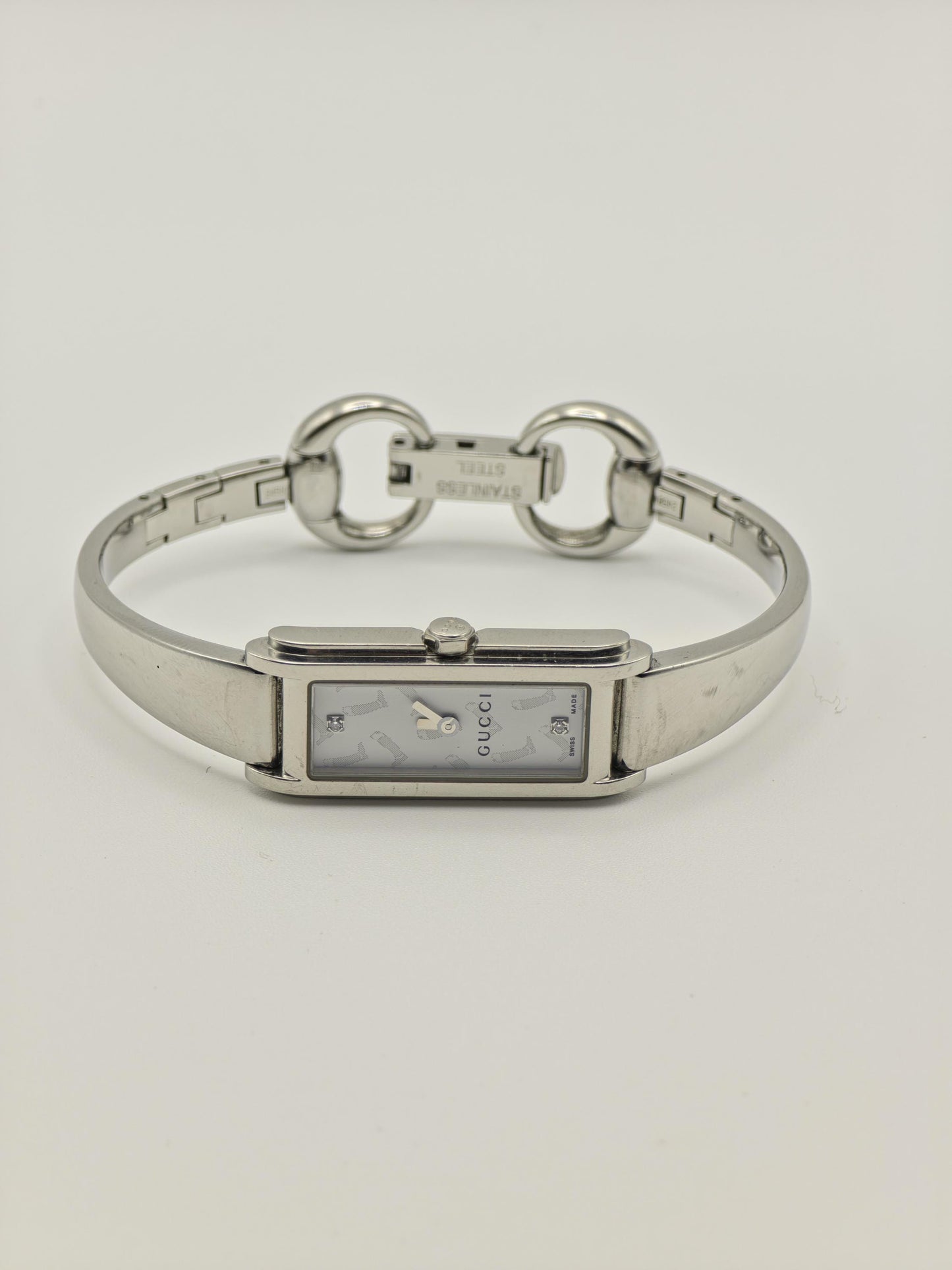 Gucci Women’s Rectangular Watch | Model 109 | Swiss Made | Stainless Steel Bracelet | Box Included | - 129